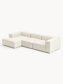 Sofá rinconera modular de mezcla de lino Lennon