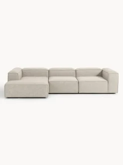 Sofá rinconera modular de mezcla de lino Lennon
