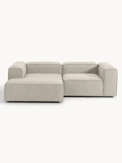 Sofá rinconera modular de mezcla de lino Lennon