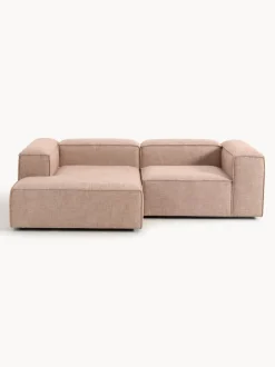 Sofá rinconera modular de mezcla de lino Lennon
