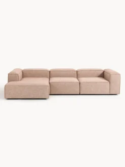 Sofá rinconera modular de mezcla de lino Lennon