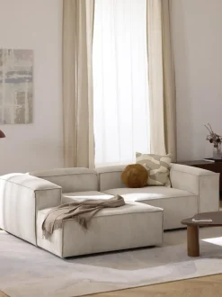 Sofá rinconera modular de pana Lennon