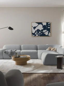 Sofá rinconera modular en tejido bouclé Wolke (4 plazas)