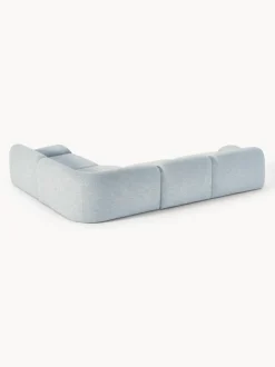 Sofá rinconera modular en tejido bouclé Wolke (4 plazas)