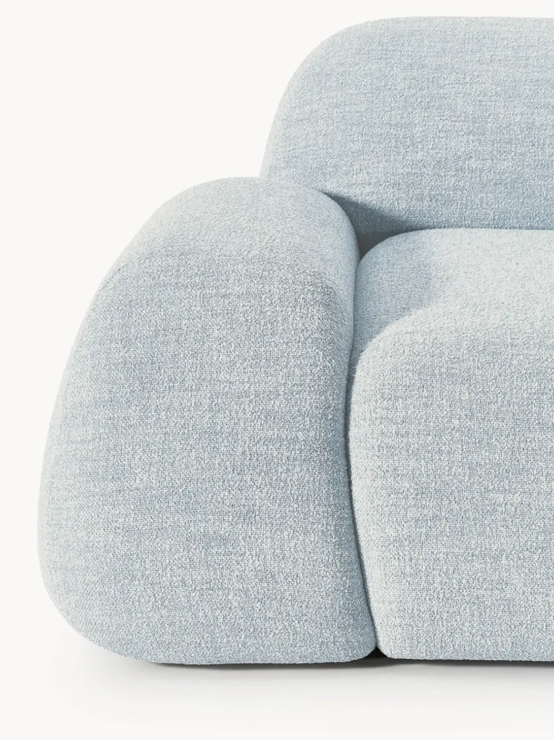 Sofá rinconera modular en tejido bouclé Wolke (4 plazas)