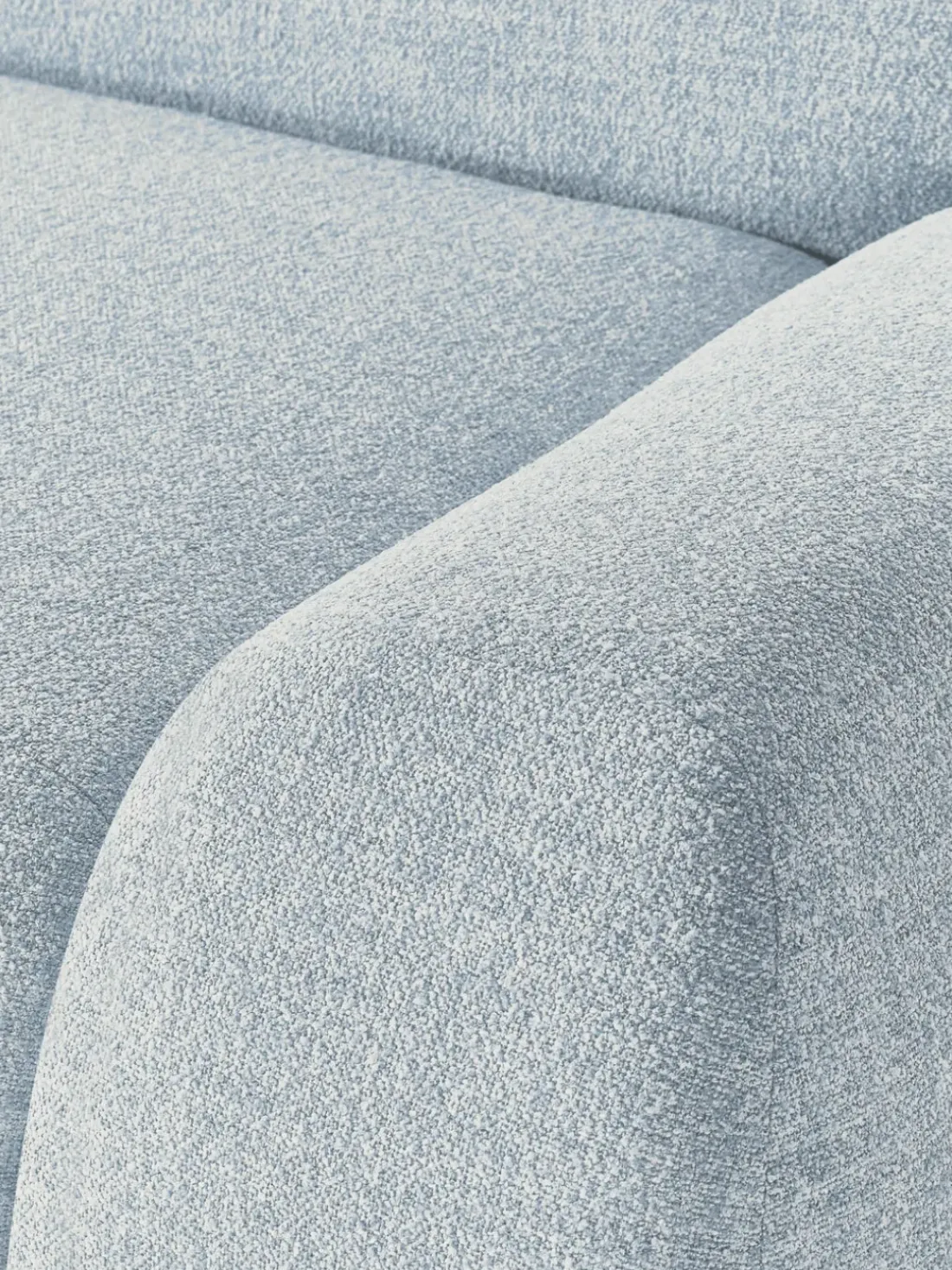 Sofá rinconera modular en tejido bouclé Wolke (4 plazas)