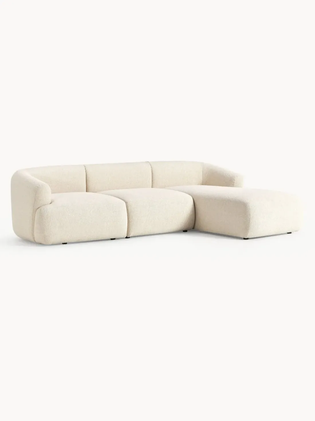 Sofá rinconera modular en tejido bouclé Sofia (3 plazas)