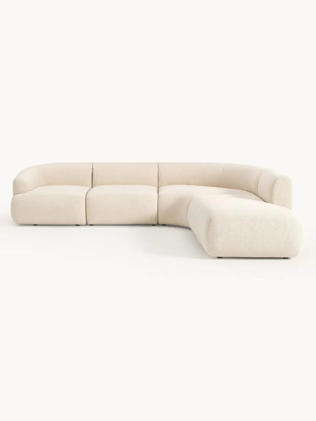 Sofá rinconera modular en tejido bouclé Sofia (4 plazas)
