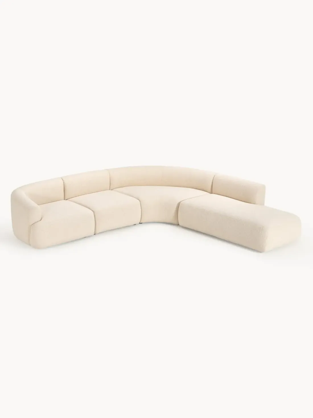 Sofá rinconera modular en tejido bouclé Sofia (4 plazas)