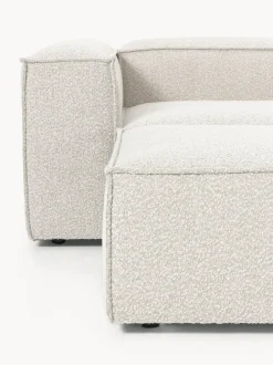 Sofá rinconera modular en tejido bouclé con reposapiés izquierdo/derecho Lennon (4 plazas)