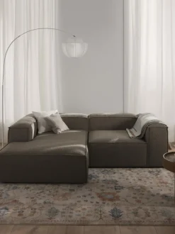 Sofá rinconera modular en tejido bouclé Lennon