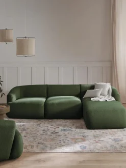 Sofá rinconera modular en tejido bouclé Sofia (3 plazas)