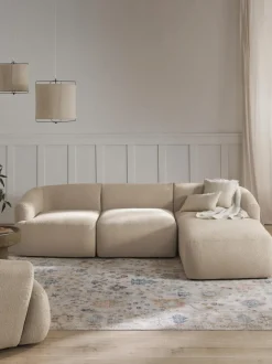 Sofá rinconera modular en tejido bouclé Sofia (3 plazas)