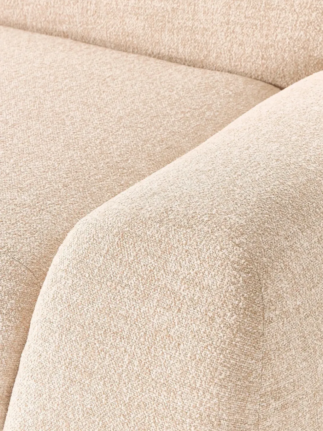 Sofá rinconera modular en tejido bouclé Wolke (4 plazas)