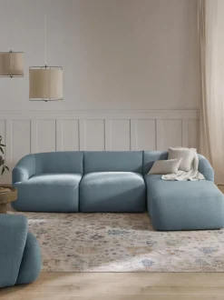 Sofá rinconera modular en tejido bouclé Sofia (3 plazas)