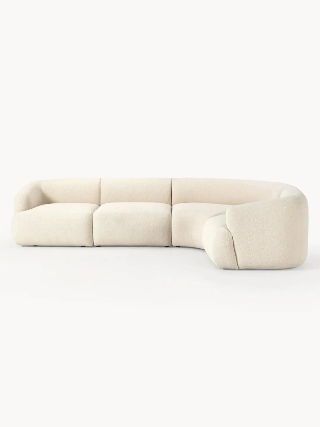 Sofá rinconera modular en tejido bouclé Sofia (4 plazas)