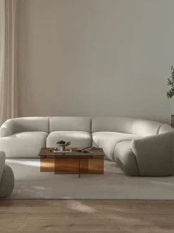 Sofá rinconera modular en tejido bouclé Sofia (4 plazas)