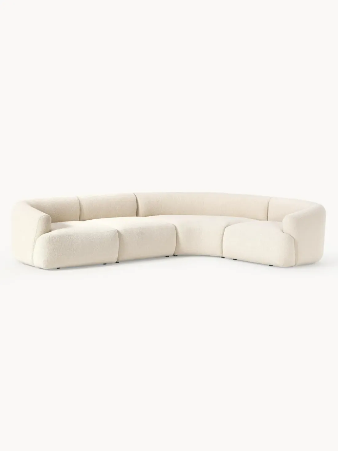 Sofá rinconera modular en tejido bouclé Sofia (4 plazas)