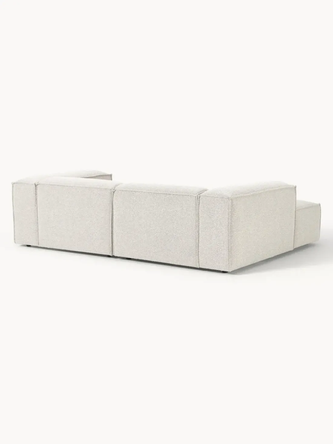 Sofá rinconera modular en tejido bouclé Lennon