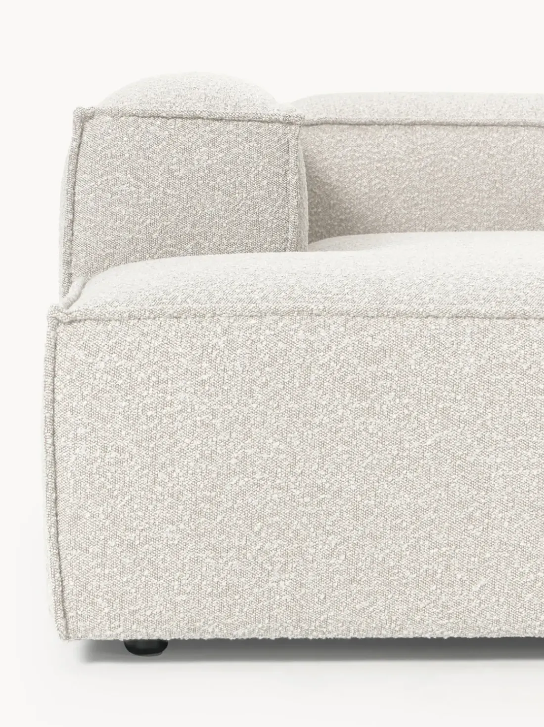 Sofá rinconera modular en tejido bouclé Lennon