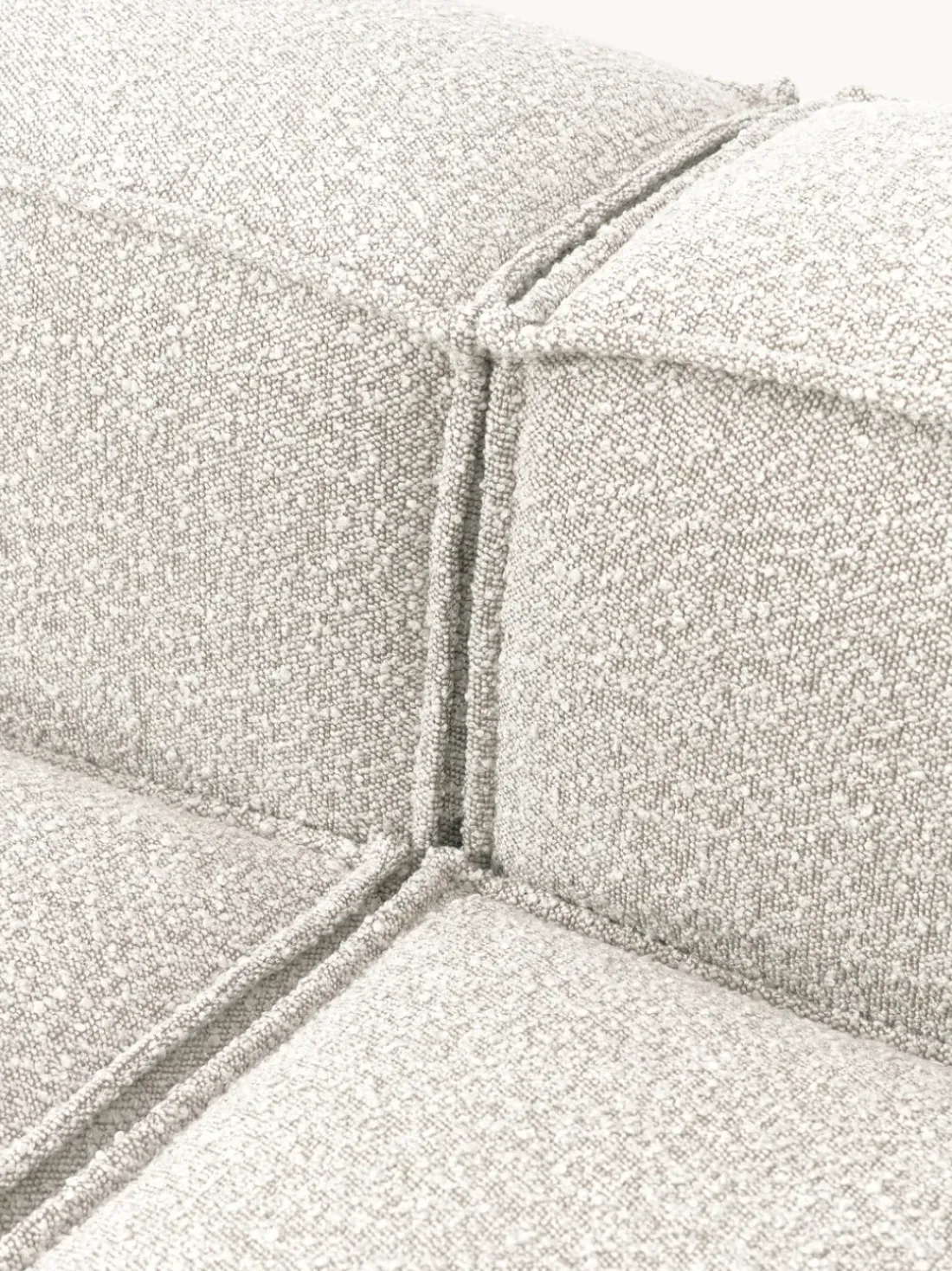 Sofá rinconera modular en tejido bouclé Lennon