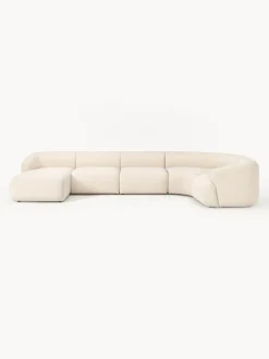 Sofá rinconera modular en tejido bouclé Sofia