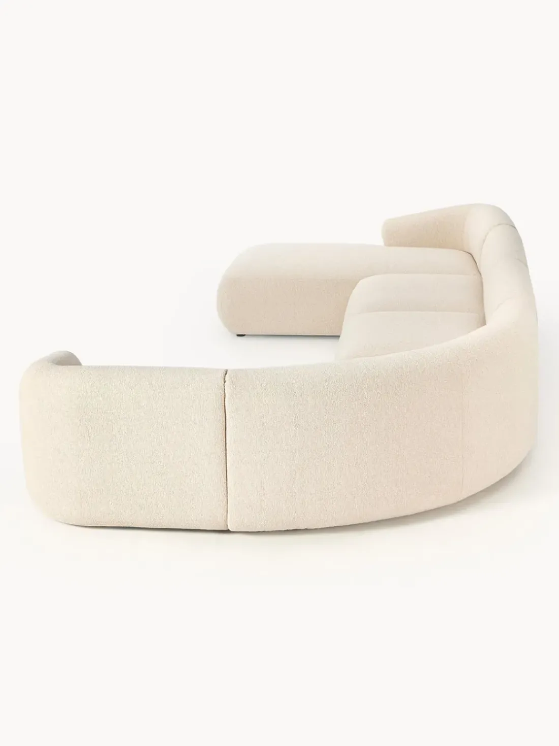 Sofá rinconera modular en tejido bouclé Sofia
