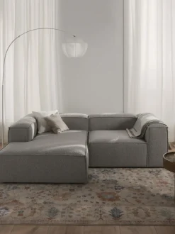 Sofá rinconera modular en tejido bouclé Lennon