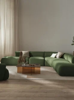 Sofá rinconera modular en tejido bouclé Sofia (4 plazas)