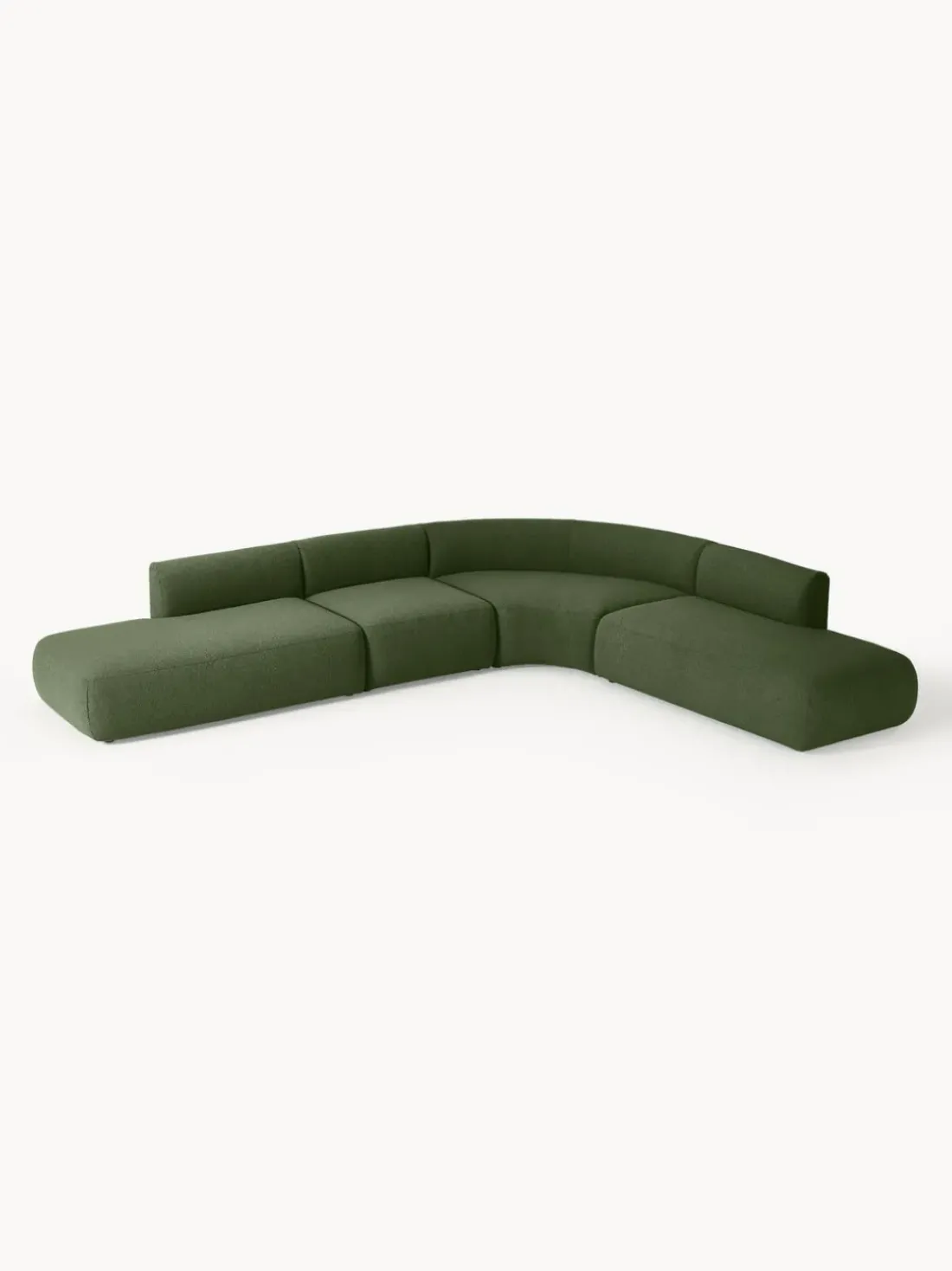 Sofá rinconera modular en tejido bouclé Sofia (4 plazas)