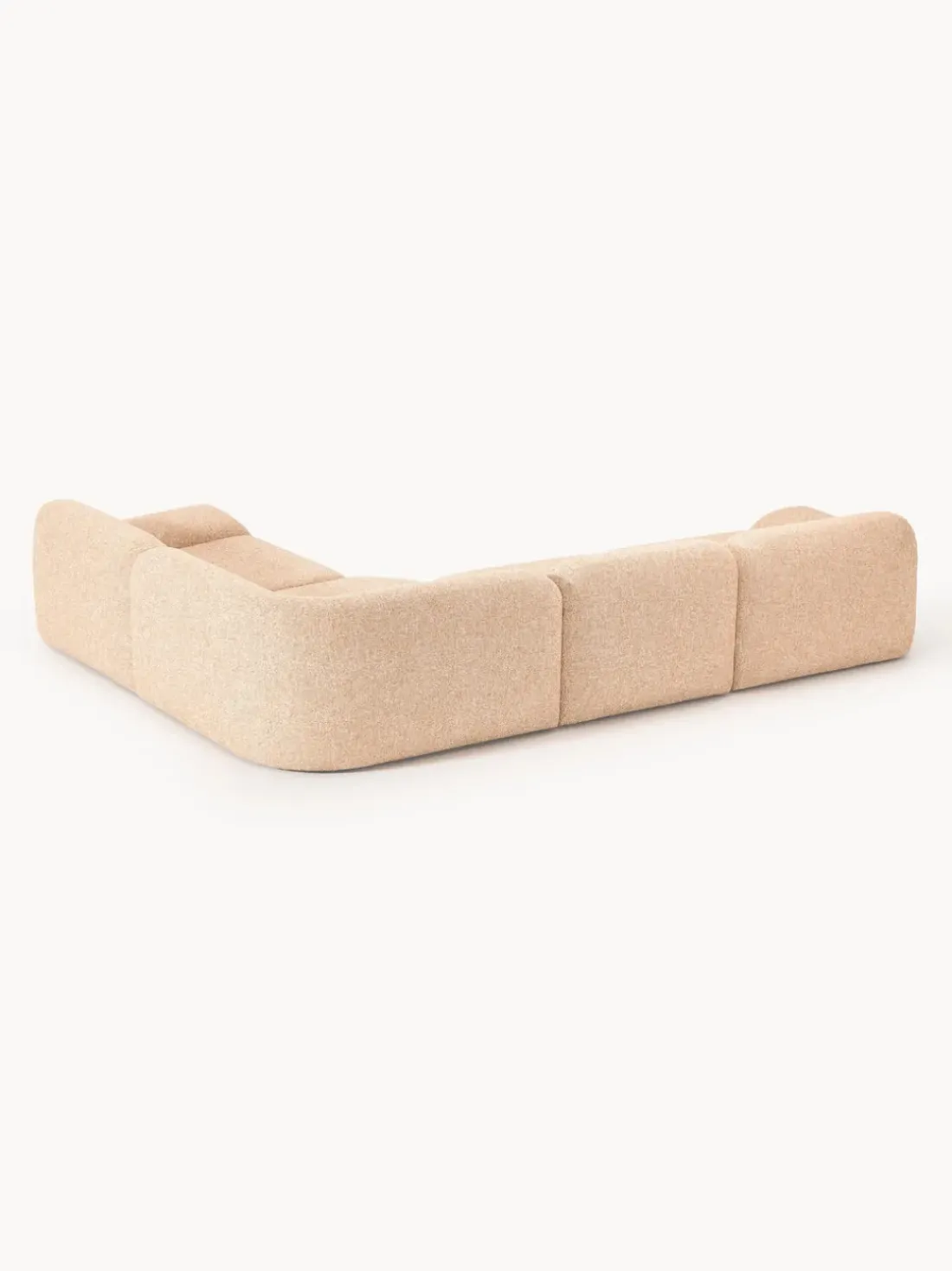 Sofá rinconera modular en tejido bouclé Wolke (4 plazas)