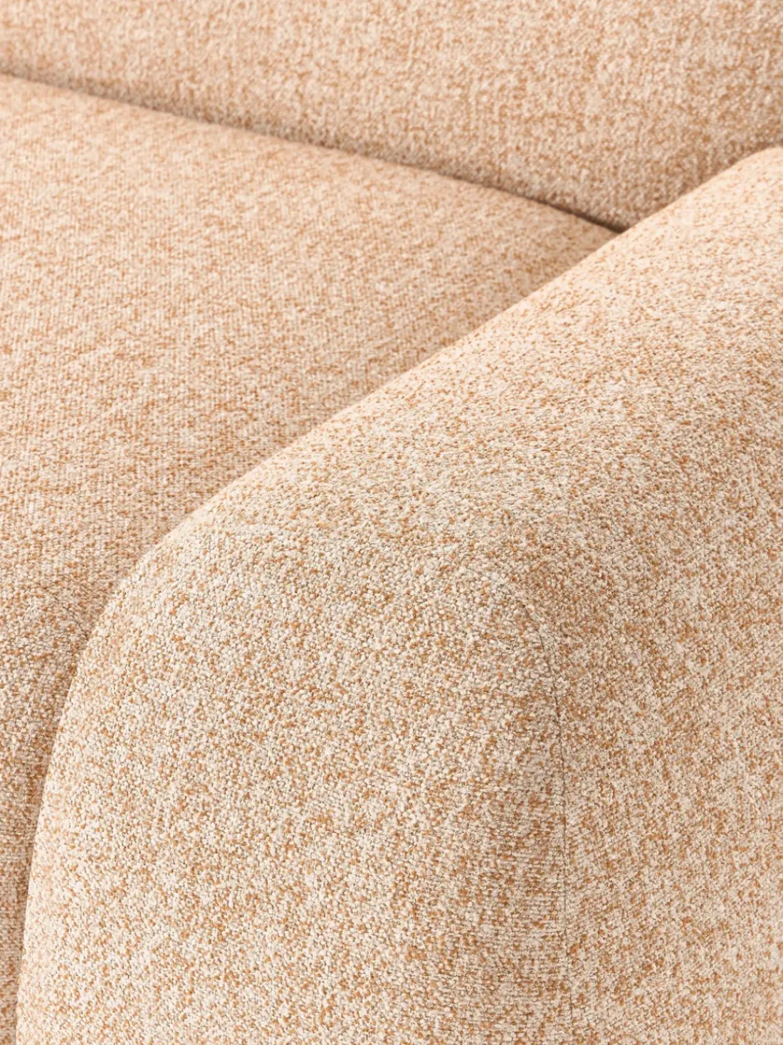 Sofá rinconera modular en tejido bouclé Wolke (4 plazas)
