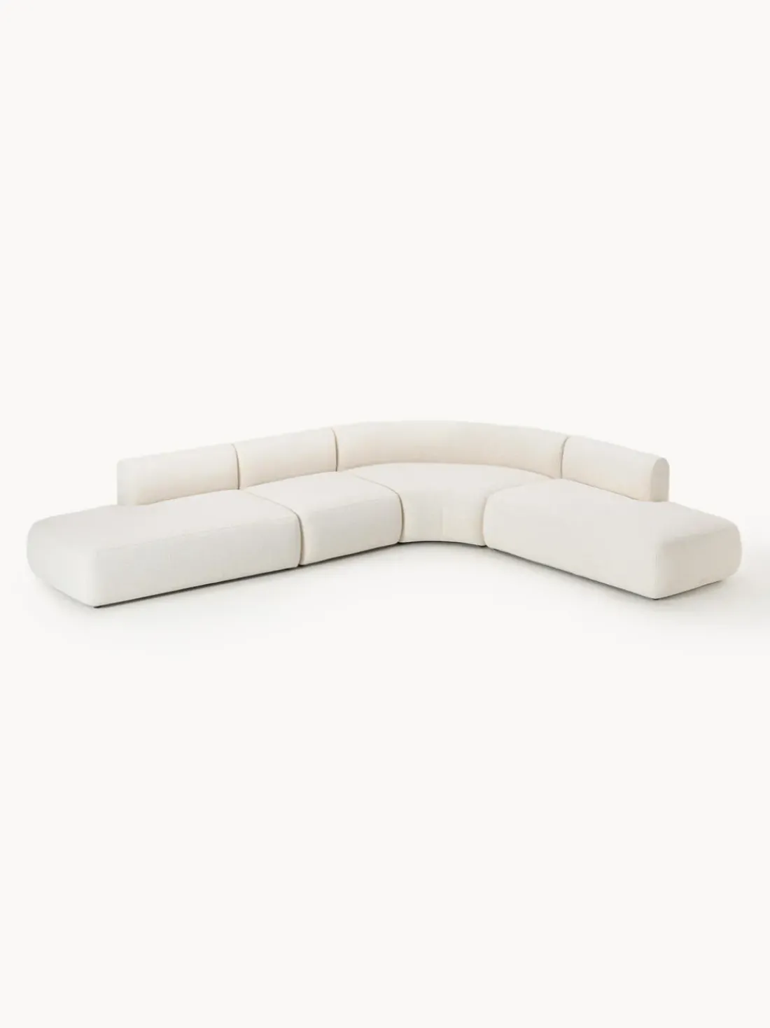 Sofá rinconera modular en tejido bouclé Sofia (4 plazas)