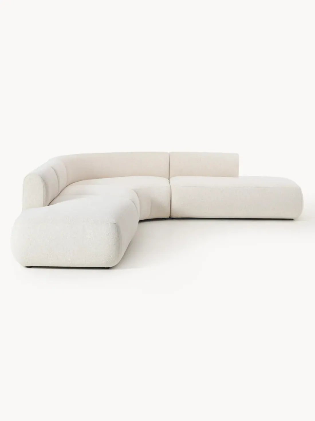 Sofá rinconera modular en tejido bouclé Sofia (4 plazas)
