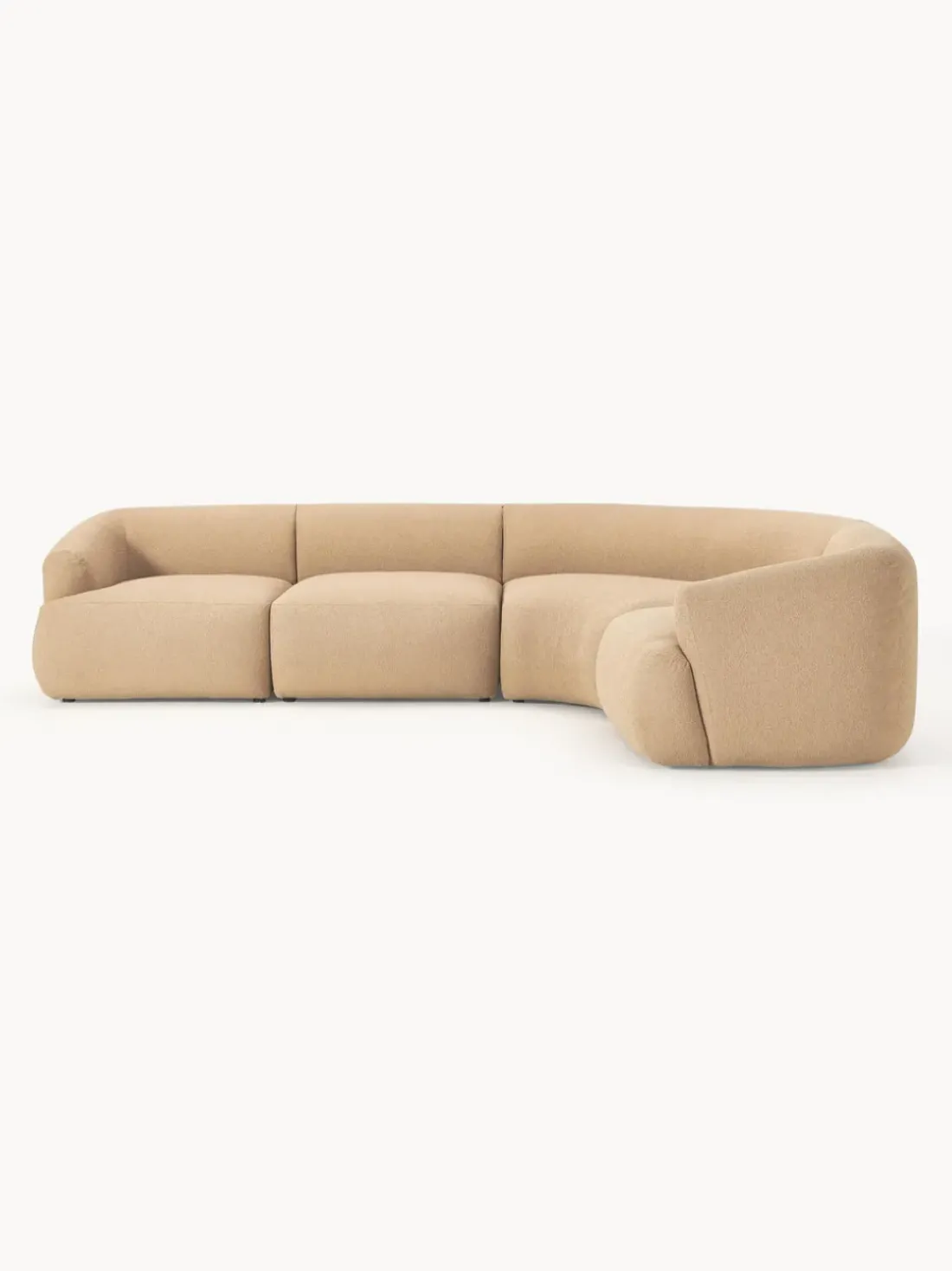 Sofá rinconera modular en tejido bouclé Sofia (4 plazas)
