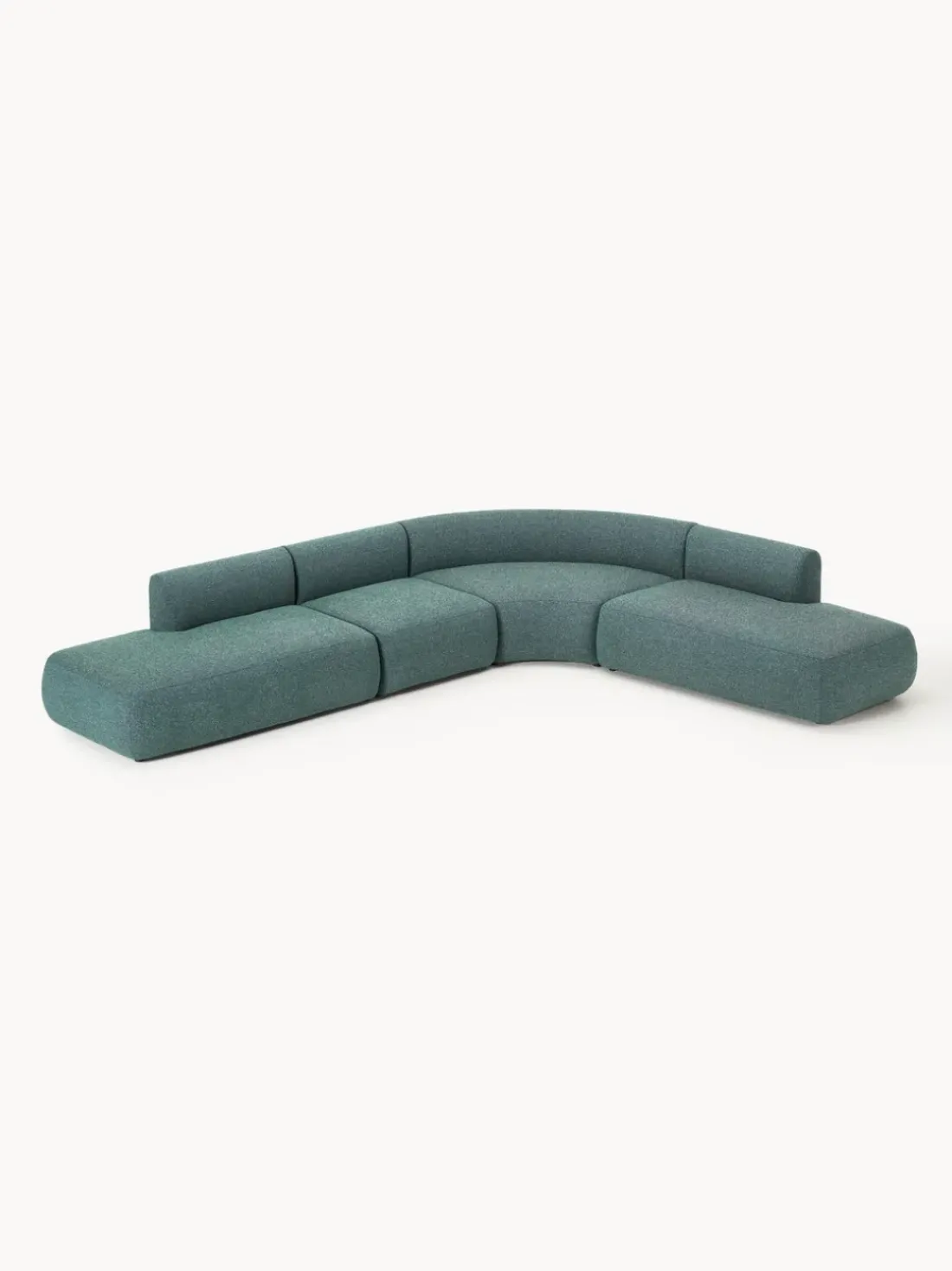 Sofá rinconera modular en tejido bouclé Sofia (4 plazas)