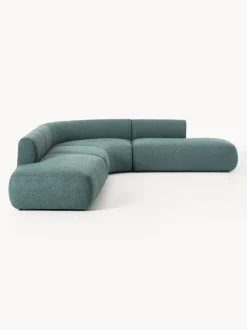 Sofá rinconera modular en tejido bouclé Sofia (4 plazas)