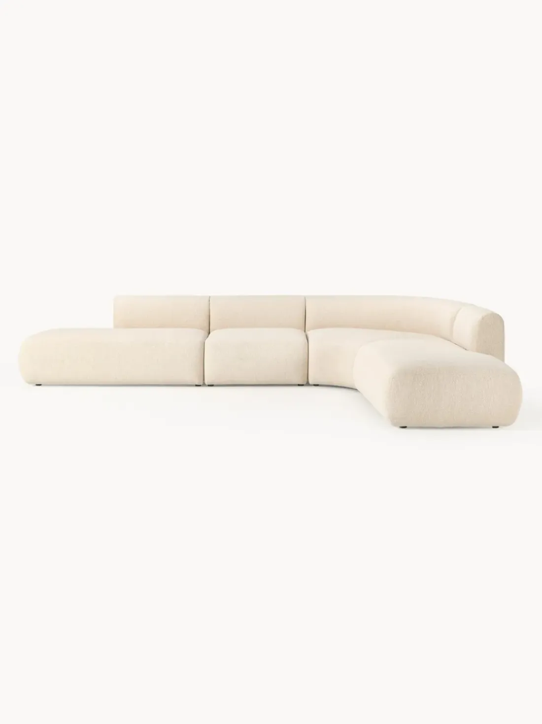 Sofá rinconera modular en tejido bouclé Sofia (4 plazas)