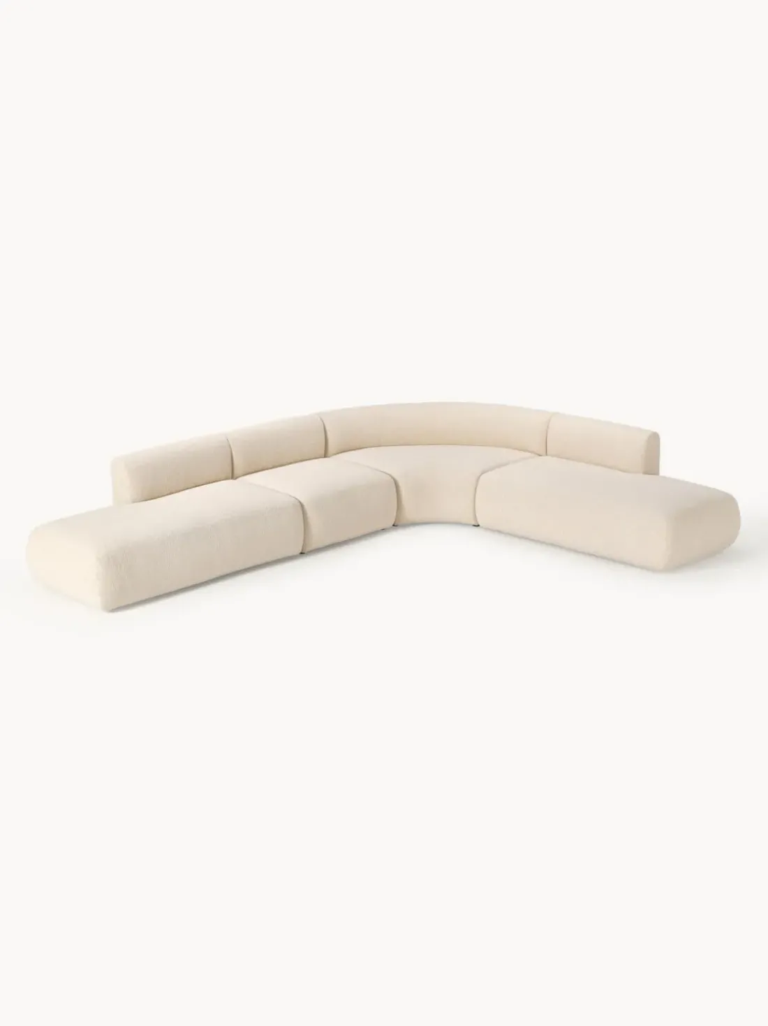 Sofá rinconera modular en tejido bouclé Sofia (4 plazas)