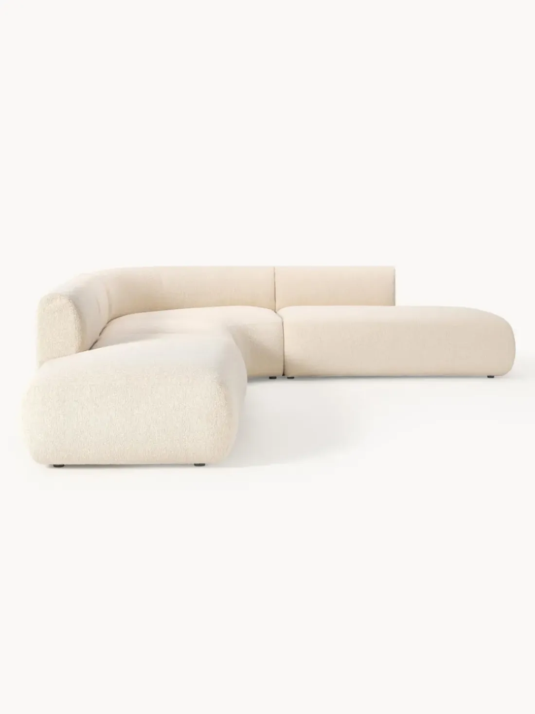 Sofá rinconera modular en tejido bouclé Sofia (4 plazas)