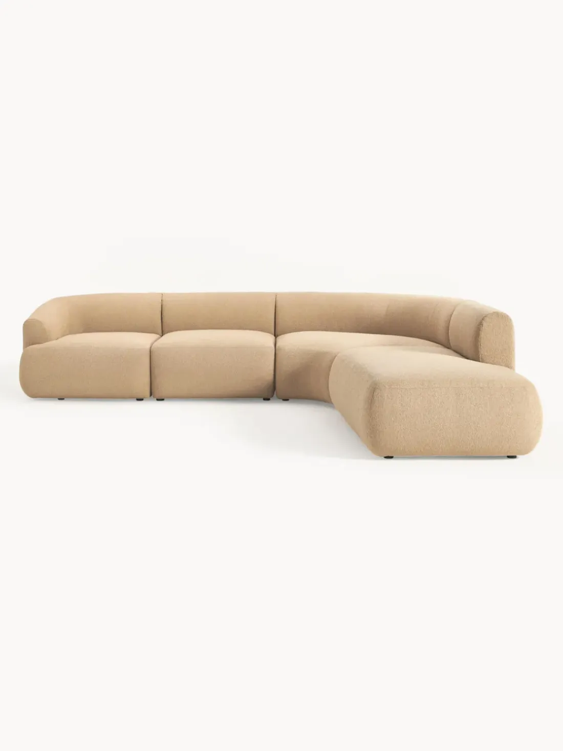 Sofá rinconera modular en tejido bouclé Sofia (4 plazas)