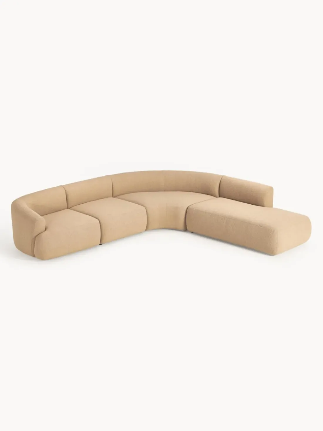 Sofá rinconera modular en tejido bouclé Sofia (4 plazas)
