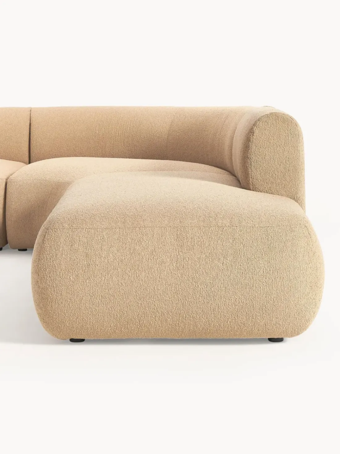 Sofá rinconera modular en tejido bouclé Sofia (4 plazas)