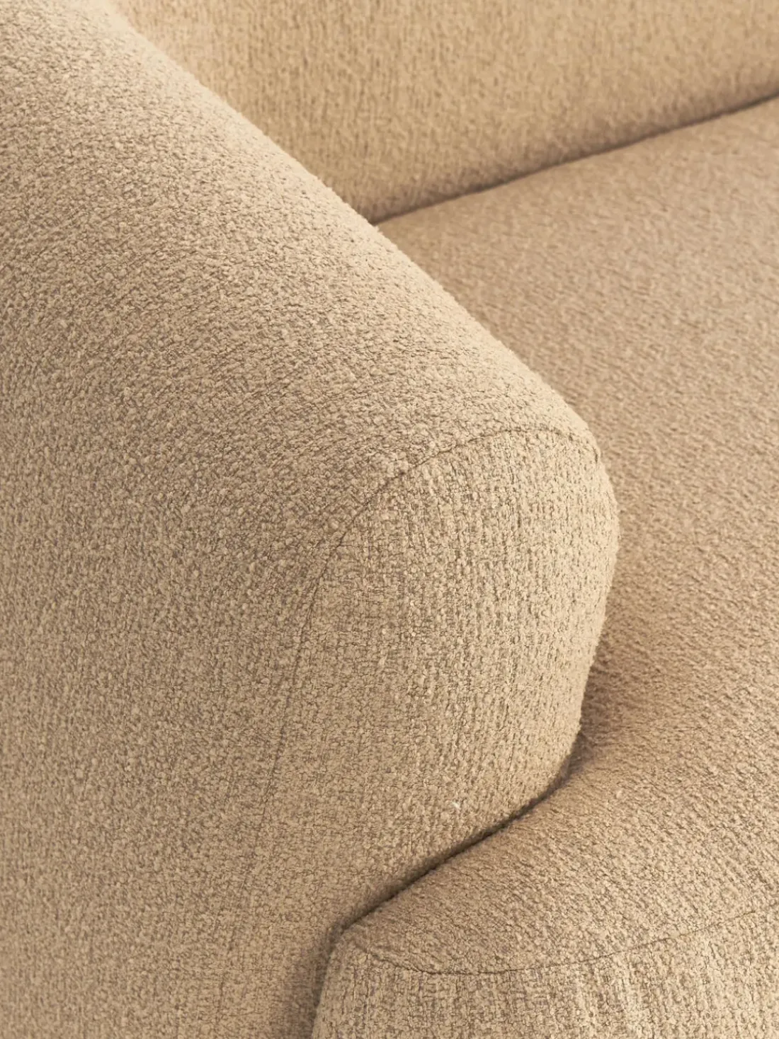 Sofá rinconera modular en tejido bouclé Sofia (4 plazas)