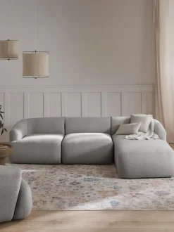 Sofá rinconera modular en tejido bouclé Sofia (3 plazas)