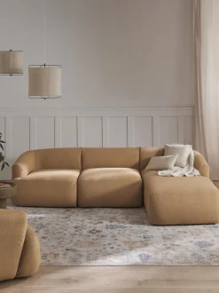 Sofá rinconera modular en tejido bouclé Sofia (3 plazas)