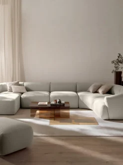 Sofá rinconera modular en tejido bouclé Sofia