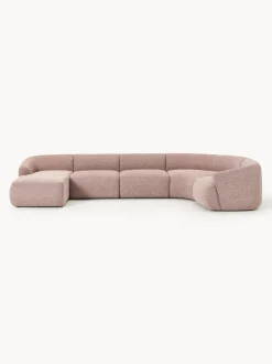 Sofá rinconera modular en tejido bouclé Sofia