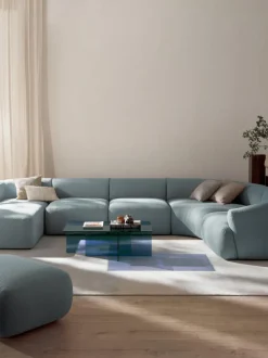 Sofá rinconera modular en tejido bouclé Sofia
