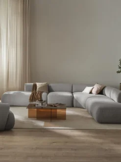 Sofá rinconera modular en tejido bouclé Sofia (4 plazas)